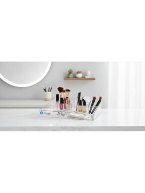Makeup Organizer Clear Cosmetic iDesign 13 Compartment Countertop